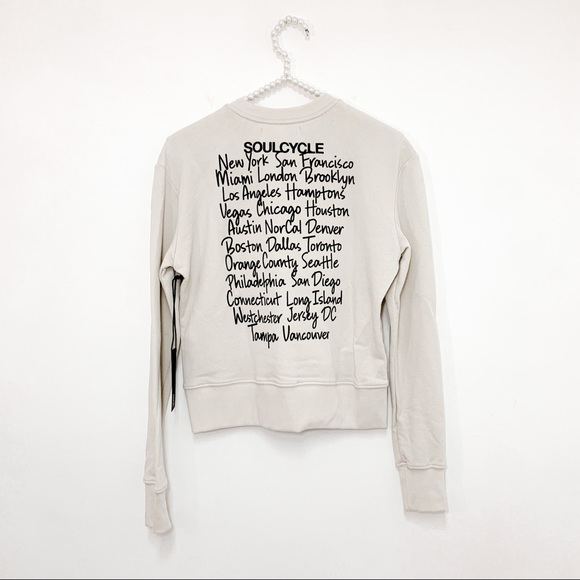 SoulCycle Mattie Crop Region Sweatshirt in Tan - Picture 3 of 9